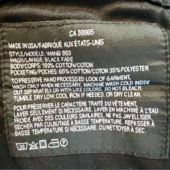 Denim x Alexander Wang 003 Boy Fit Jean Size 30 Black Fade Button Fly Distressed - Picture 11 of 16